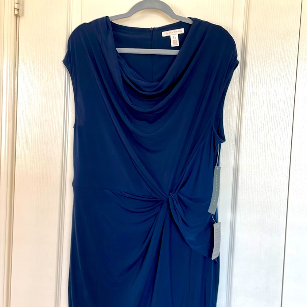 Cowl Neck Side twist mini dress